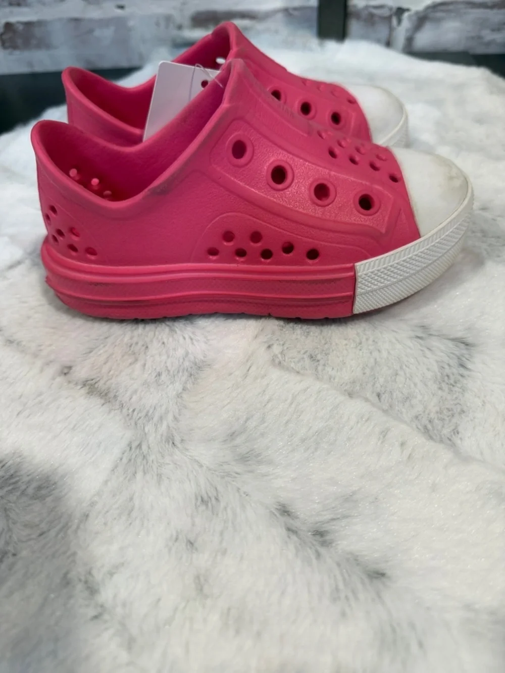 Converse Kids Pink Slip-On Perforated Water-Friendly Sneakers
